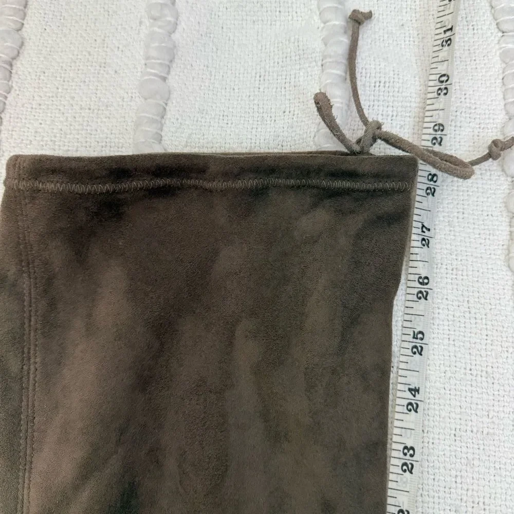Free People Coast to Coast Over the Knee Boots Taupe Brown Suede Women Size 10
